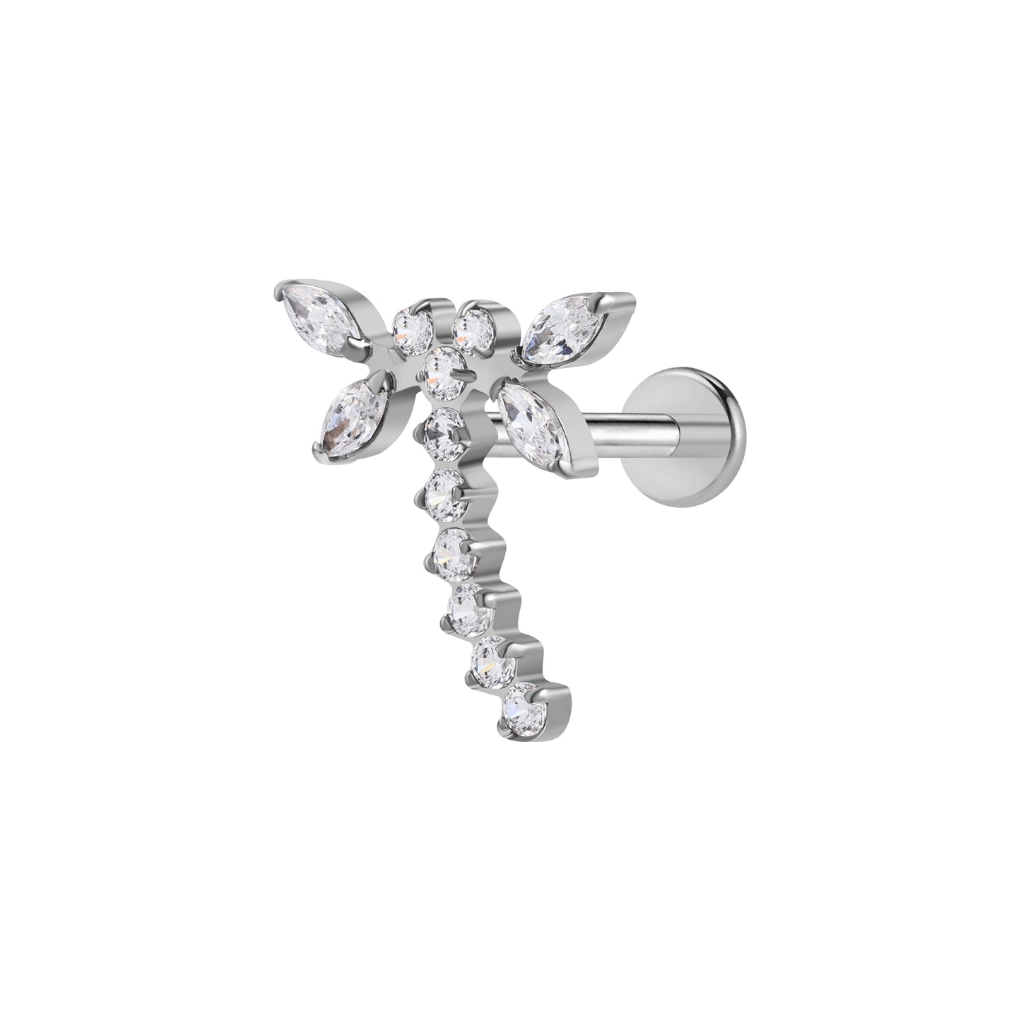 G23 Labret Titanium Internally Threaded Labret Cartilage Helix Earring Tragus Studs