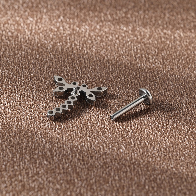 G23 Labret Titanium Internally Threaded Labret Cartilage Helix Earring Tragus Studs