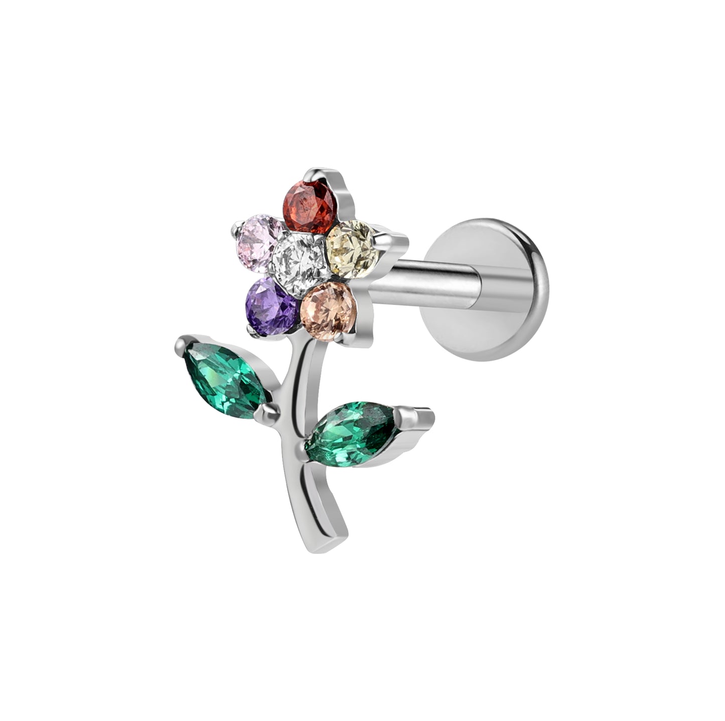 G23 Labret Titanium Internally Threaded Labret Cartilage Helix Earring Tragus Studs