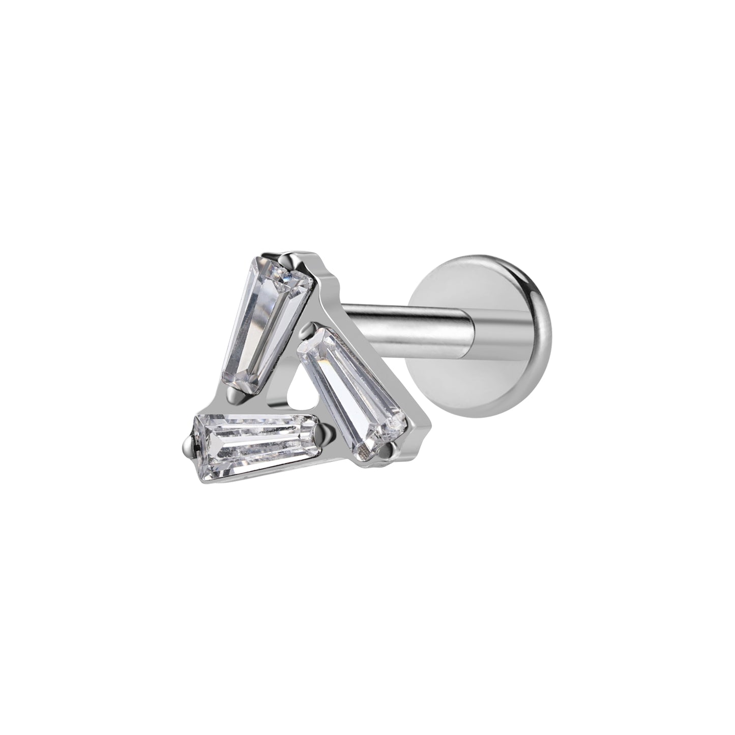 G23 Labret Titanium Internally Threaded Labret Cartilage Helix Earring Tragus Studs
