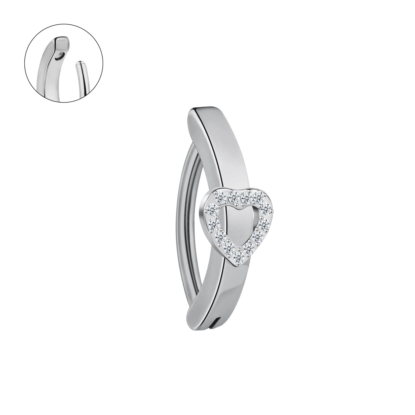 G23 Titanium Hinged Hoop Belly Ring