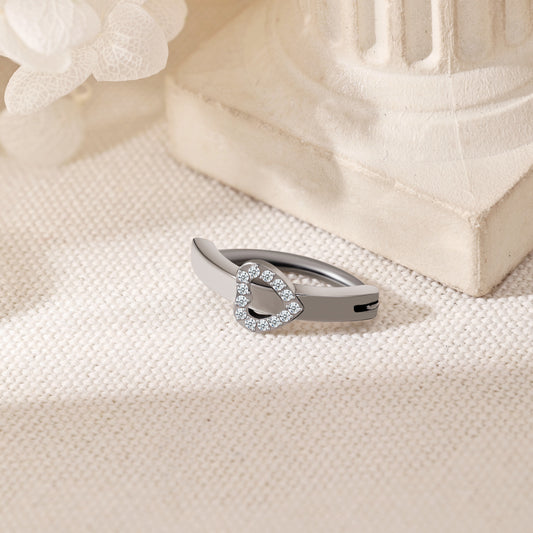 G23 Titanium Hinged Hoop Belly Ring