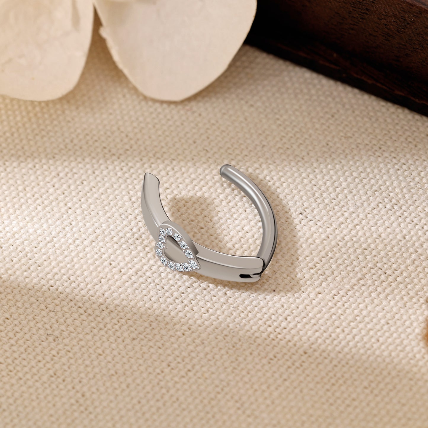 G23 Titanium Hinged Hoop Belly Ring