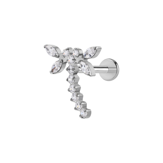 G23 Labret Titanium Internally Threaded Labret Cartilage Helix Earring Tragus Studs