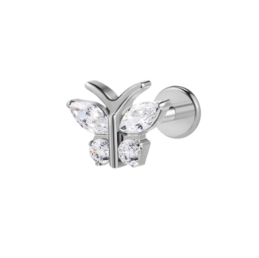 G23 Labret Titanium Internally Threaded Labret Cartilage Helix Earring Tragus Studs