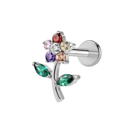 G23 Labret Titanium Internally Threaded Labret Cartilage Helix Earring Tragus Studs