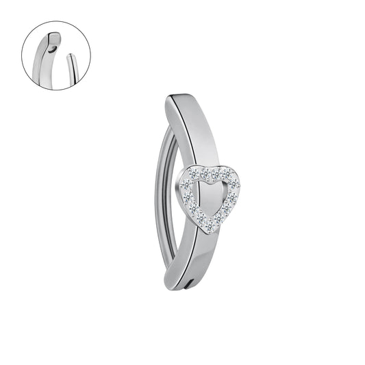 G23 Titanium Hinged Hoop Belly Ring